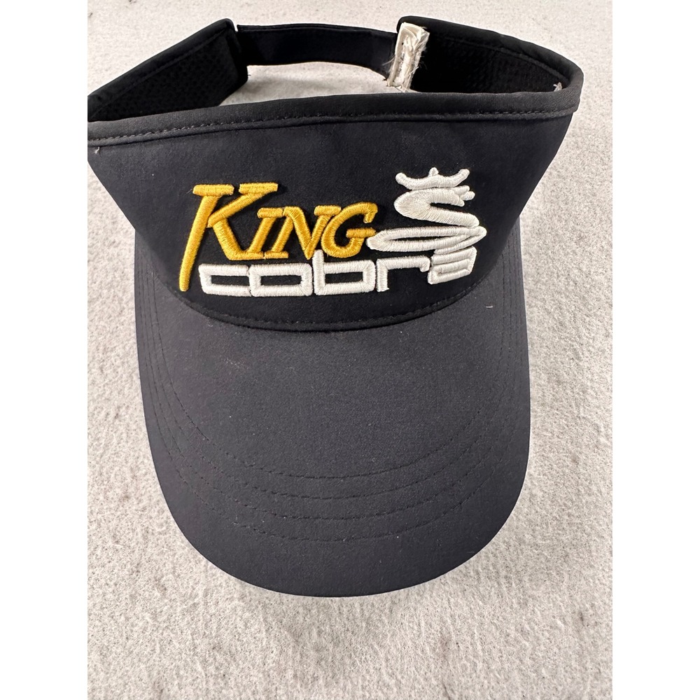 Cobra Golf King Cobra Visor Hat Black Adjustable Embroidered Logo RN 62200